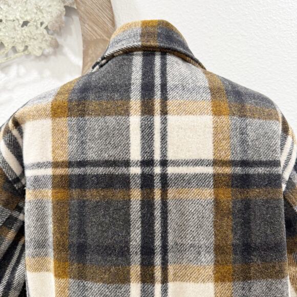 Filson Mackinaw Wool Work Jacket Blue Coal Copper Heather Plaid Medium - Picture 8 of 12